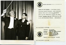 CBS Press Photo 7X9 Jack Benny Program Lawrence Welk 