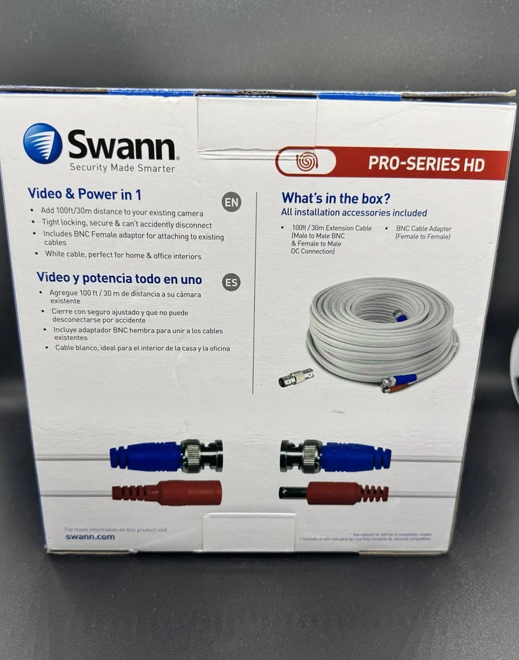 Swann PRO-SERIES HD Security Extension Cable 100ft/30m Tight Locking BNC Connect - Image 4 of 4