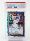 JAC CAGLIANONE 2024 BOWMAN CHROME 1ST SPARKLE REFRACTOR AUTO /71 PSA 10 Q4854