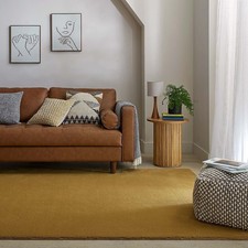 Brand New Dunelm Honey Yellow 'Softie' Rug 120 X 170cm Gold/ Mustard /Ochre Tone