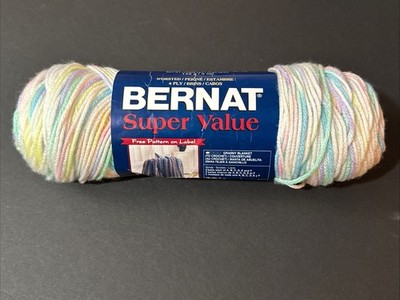 Vintage BERNAT Super Value Ombré Variegated Skeins ''Twinkle'' Pastels Worsted
