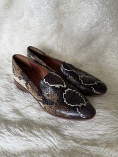 Madewell The Frances Loafer Snake Embossed Leather Size 6.5 Animal Print