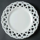 VTG Westmoreland White Milk Glass Forget Me Not Lace Luncheon Salad Plate 8"