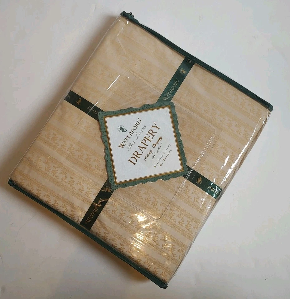 Waterford Grafton 1 Drape Panel Pole Top Drapery Ivory Floral Curtain 50 x 84 " - Image 4 of 4