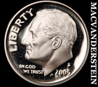 2005-S Roosevelt Dime- Silver- Choice Gem Proof Luster No Reserve #J6705