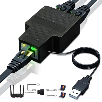 Ethernet Splitter, RJ45 Ethernet Cable Splitter [Can 2 Devices Simultaneous N...