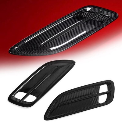 Für KIA Stinger 2018-2023 Dry Carbon Fiber Hood Vents Add-On Insert Cover Trim