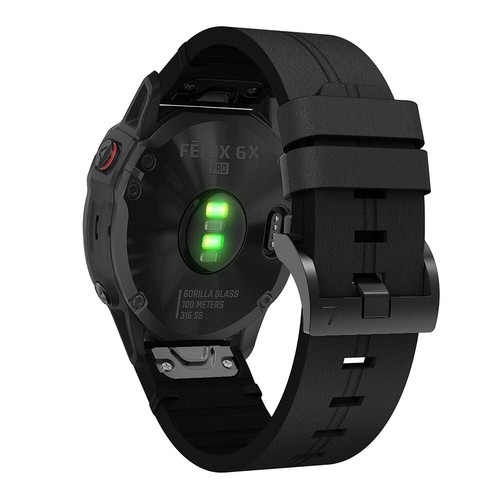 Correa de cuero de ajuste rápido para Garmin Fenix 7S 7 7X 6S 6 6X 5S - Imagen 3 de 38