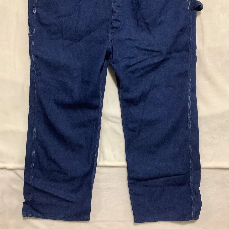 Mono de mezclilla Big Mac de colección espalda cuadrada baberos hecho en EE. UU. ropa de trabajo para hombre 46x30 Foto 2 de 4