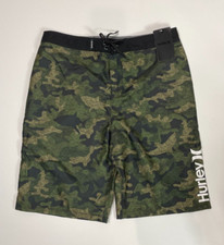 Hurley Youth Boys Camo Print Boardshorts Swimsuit Size 20/30