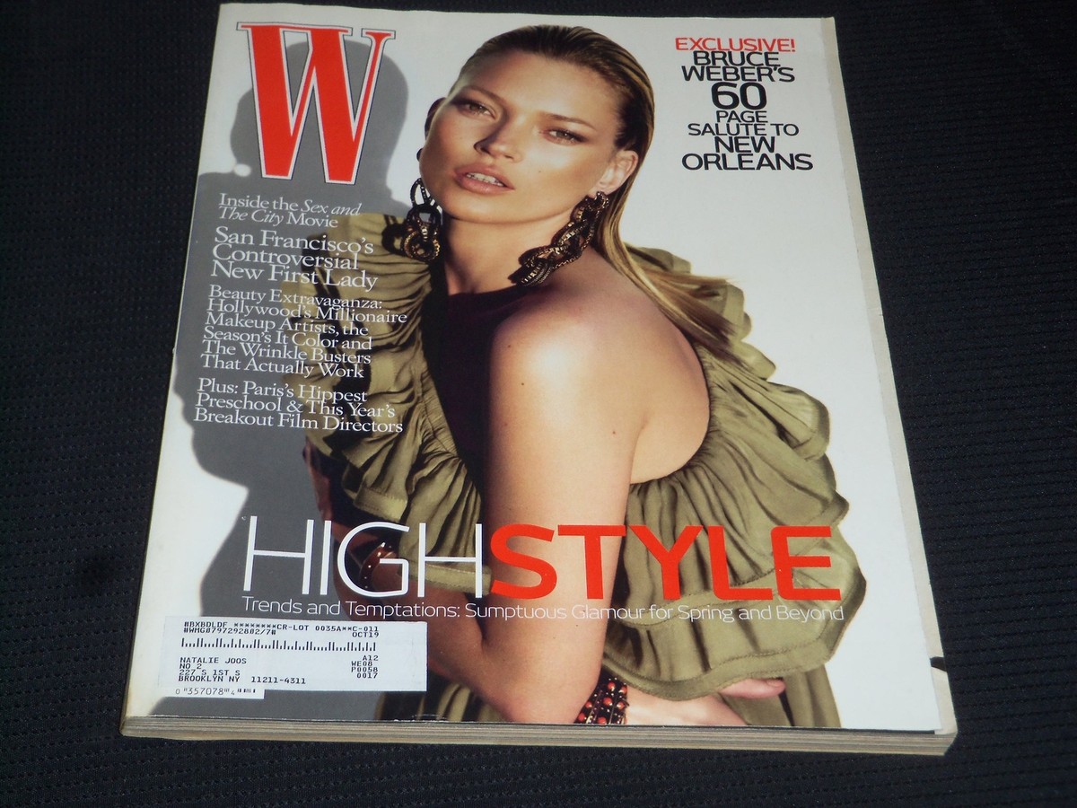 2008 APRIL W MAGAZINE - KATE MOSS NICE FASHION FRONT COVER - O