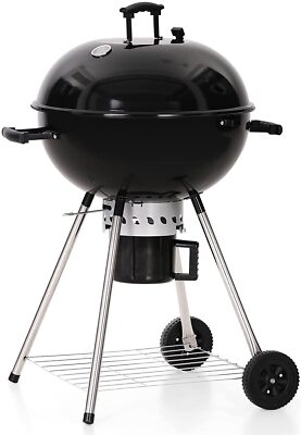 22 inch Kettle Charcoal Grill BBQ Portable Grill Outdoor Barbecue Cooking ,Black