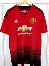 MANCHESTER UNITED 2018 2019 HOME FOOTBALL SOCCER SHIRT JERSEY MAGLIA SIZE XL