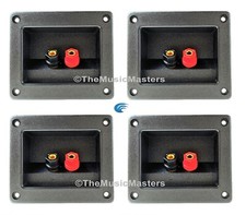 4X Square Banana Screw Mount Terminal Cup for Car Home Audio Speaker Box Cabinet