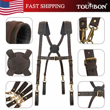 TOURBON Tool Belt Suspenders Carpenter Heavy Duty Chest Strap US-Special offer
