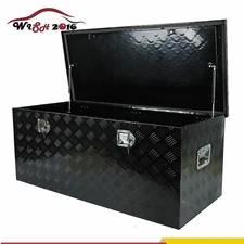 48X19.5X17.5 Inch Aluminum Heavy Duty Pick Up Truck Bed Tool Box Trailer Storage
