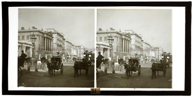 Großbritannien UK London Piccadily Anime c1900 Foto Platte Stereo Vintage