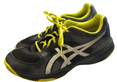 Asics Gel-Tactic Gs Herren Handballschuhe Schwarz / Grau / Grün Gr. 40