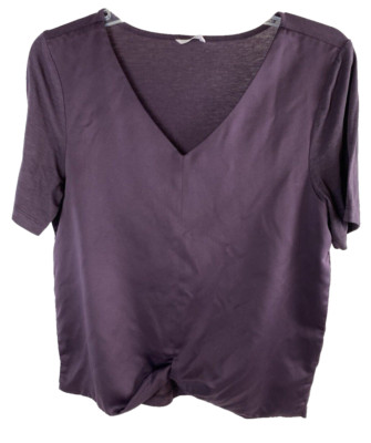 mondetta-ppg women's plum top short sleeve very soft size S