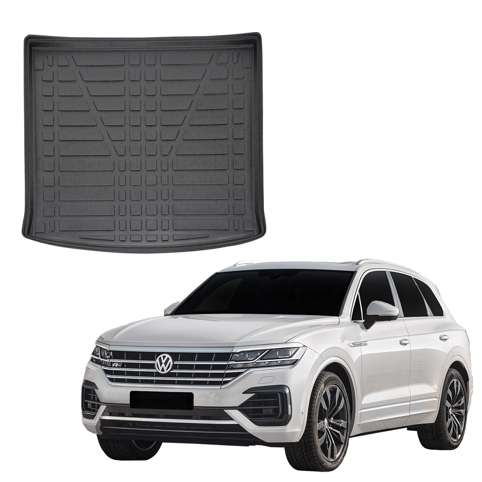 Tapis de Coffre VW Touareg 2018+ pour Protéger la Moquette contre Taches et Usure