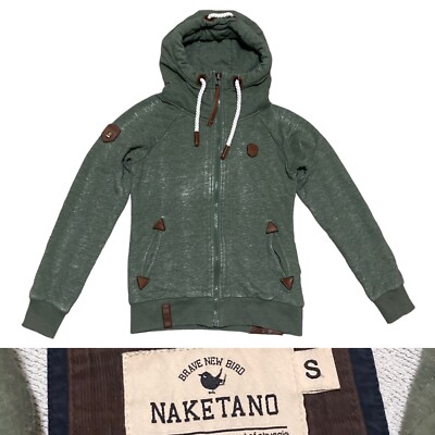 Naketano Full Zip Hoodie Women’s size Small in Green