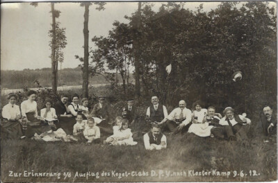 KEGEL-CLUB D.P.V. nach Kloster Kamp, AK von 1912