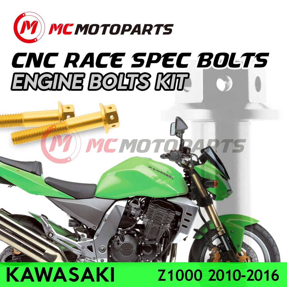 HEX Engine Stator Crankcase Cover Bolts For Kawasaki Z1000 2010