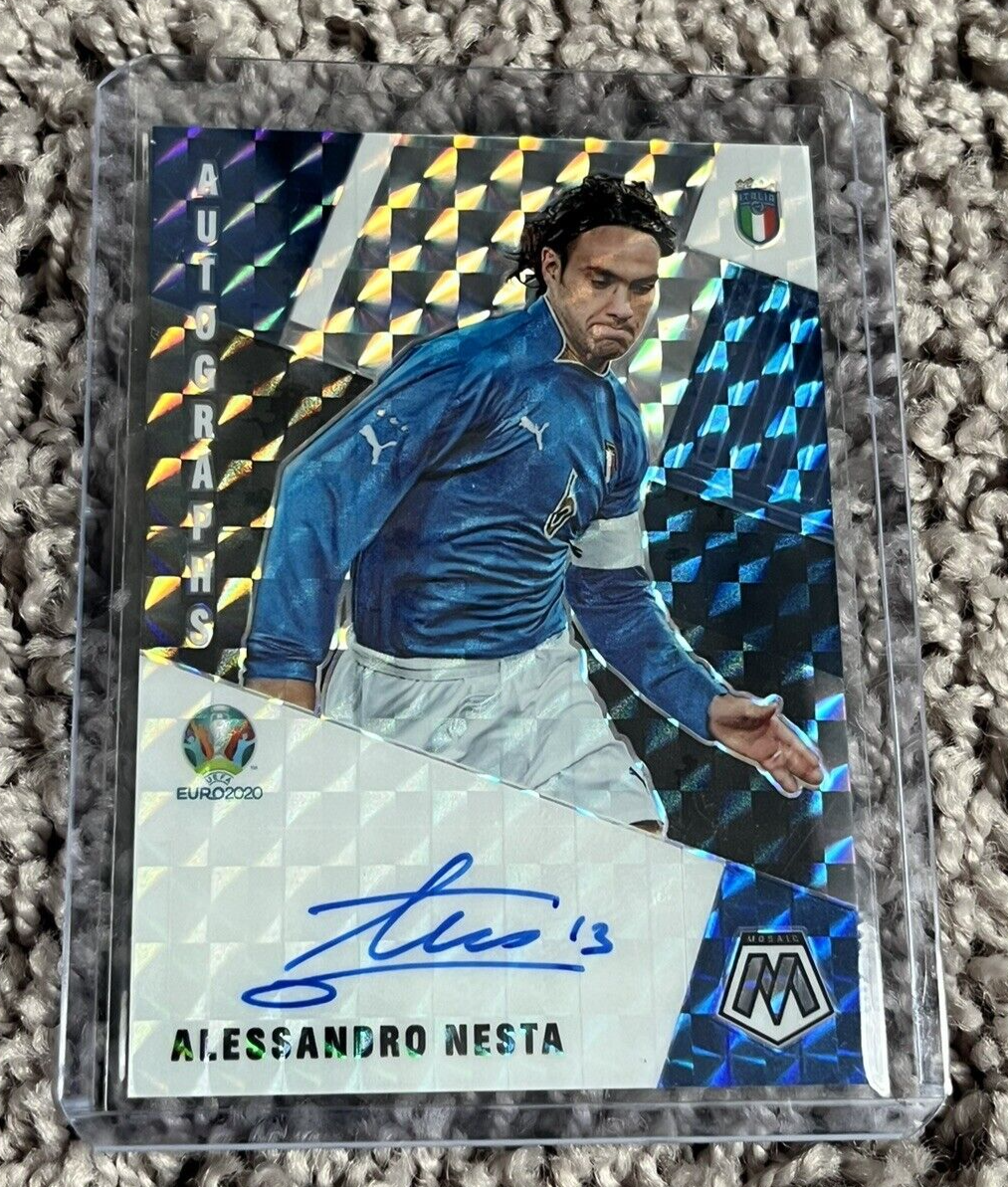2020-21 Panini Mosaic UEFA Euro ALESSANDRO NESTA Italy Auto # AM 