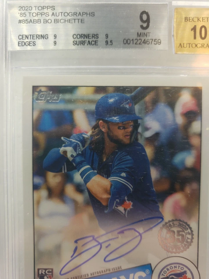 2020 Topps 85 insert Autograph rookie card of Bo Bichette Blue Jays BGS 9. 10 AU - Image 4 of 4