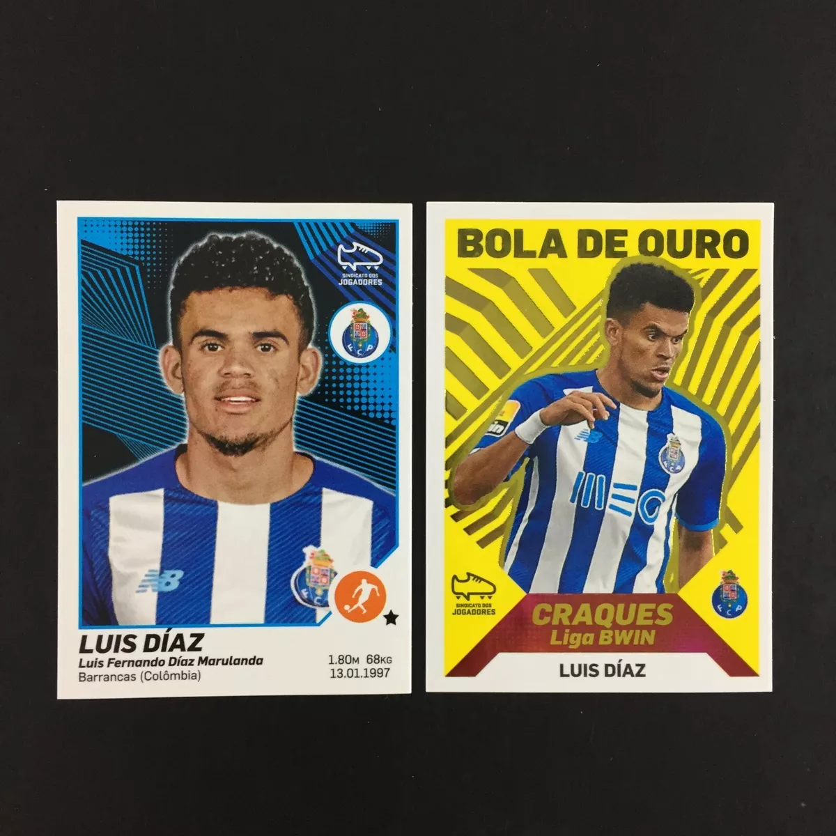 Luis Diaz Lot 2 Sticker Panini Futebol 2021 2022 (21-22) Bola De Ouro #249  #370