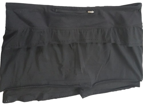 Athleta Damen Yoga Sport Tennis Rock integrierter Slip Elasthan schwarz Nylon - Bild 3 von 11