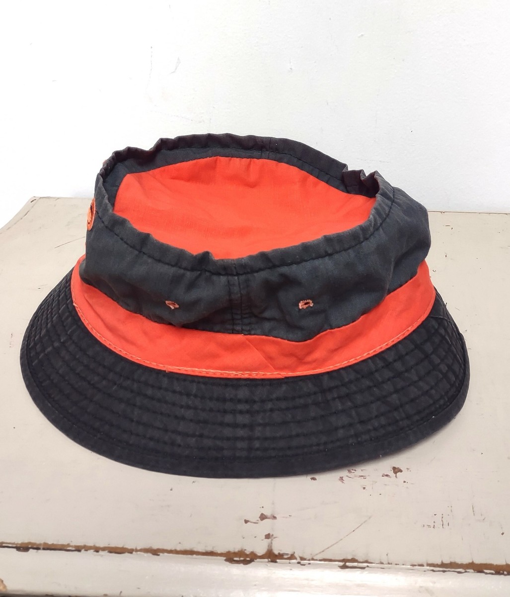 Vintage BALTIMORE ORIOLES Floppy Bucket Hat Dark Gray & Orange