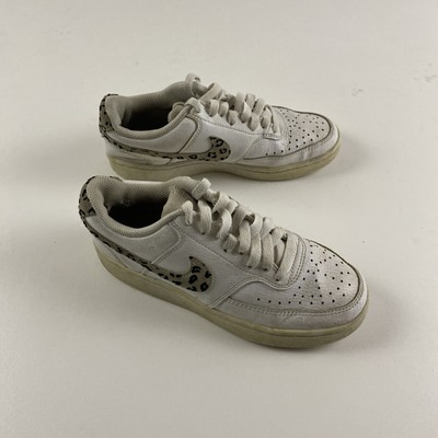nike court vision low leopard swoosh white