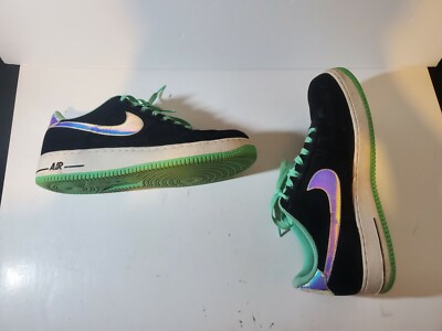 NIKE AIR FORCE 1 MENS 488298 080 Size 12 Shiny Silver Green  display picture 3