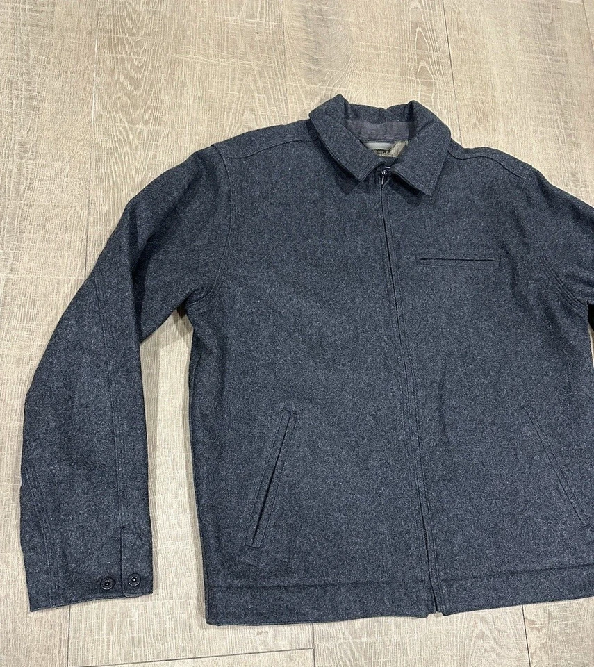 Abercrombie Fitch Wool Jacket Mens  XLarge Gray Lined Full Zip  Casual - Image 3 of 4