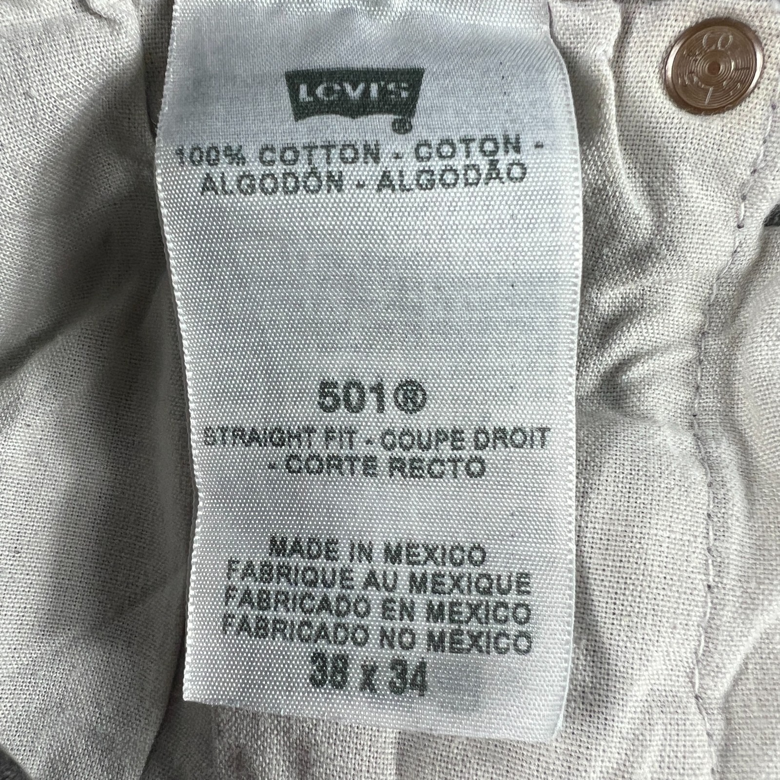 Levi's Jean Shorts Men's 35* 501 Straight Dark Brown Cut Off Denim Jorts Tag 38