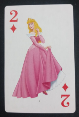 Disney Princess Playing Card Aurora 2 Diamonds