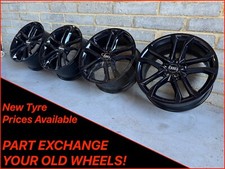 Audi A3 A4 A6 TT 19" Gloss Black Genuine 5 Twin Spoke Alloy Wheels 4G0601025BS