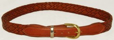 NOCONA - Brown - Genuine LEATHER - Woven / Braided Belt Size 30 NICE