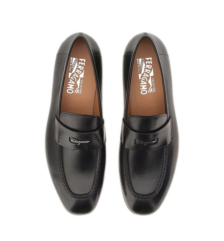 Salvatore Ferragamo Men Black Nappa Leather Slippers main image 1