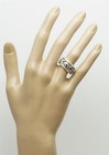 LOIS HILL 925 Sterling Silver Scroll Caviar Bead Ring Wide Band with Box — photo 8