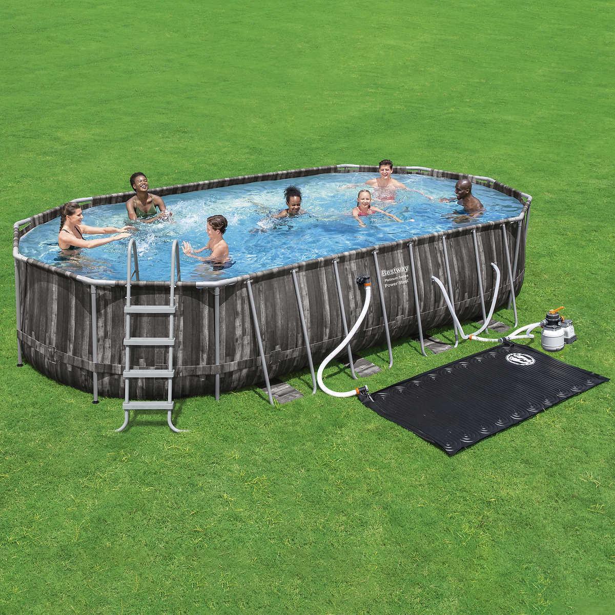 Bestway 22' X 12' X 48'' Above Ground Swimming Pool Pump Filter Solar Heater  NEW | eBay