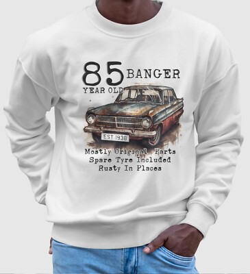 85. Geburtstag Sweatshirt Old Banger lustig Geschenk für Ihn Auto 85 Herren Sweat Top