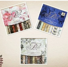 Lot of 3: Scrapbook Paper Pack (12" x 12" Patterned 24) (12" x 12" Die-Cut 3)   