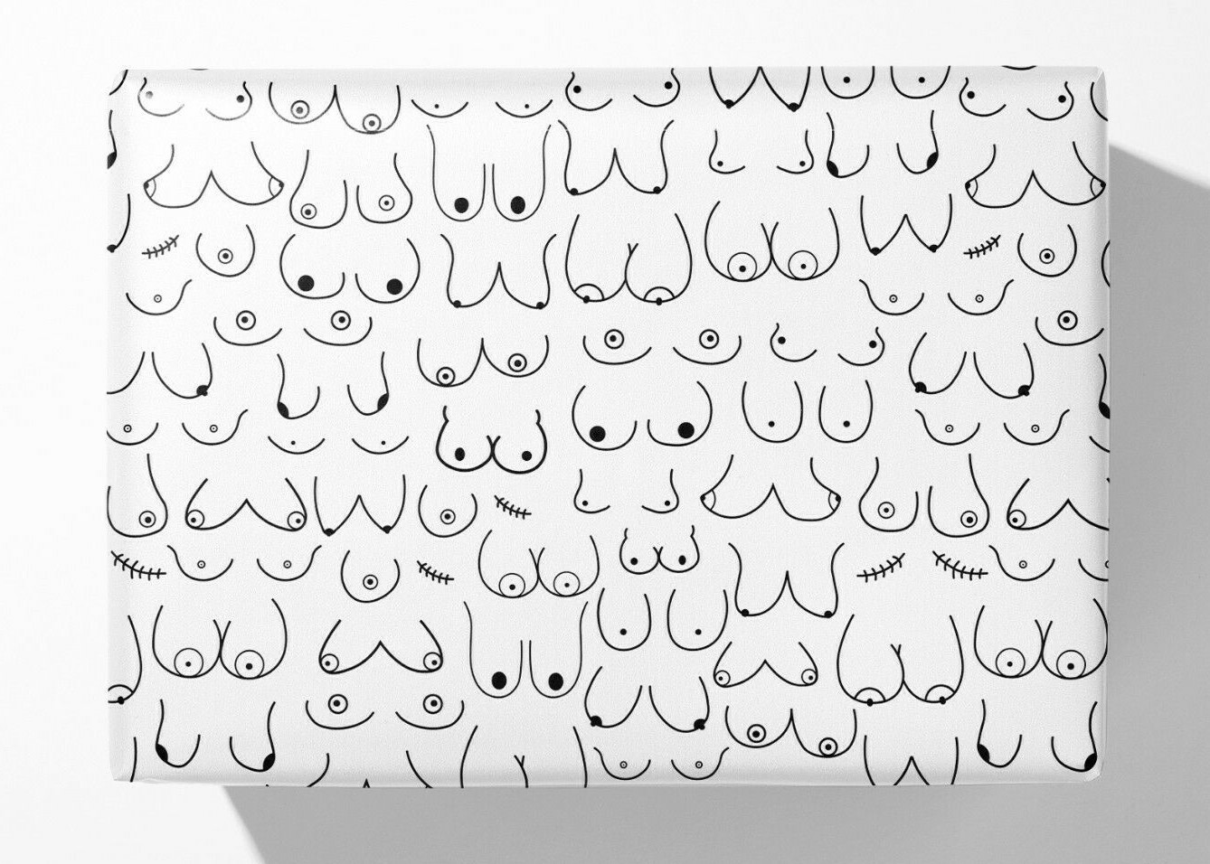 Boob Wrapping Paper - boob art - wedding, feminist, funny