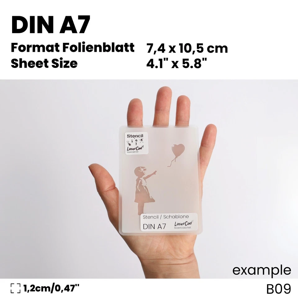 Schablonen BANKSY (Motive B9-B64) in DIN A7 & A6, Stencil für Airbrush / Malen - Bild 2 von 4