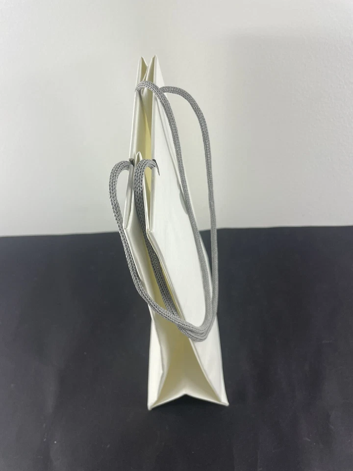 APPLE BAG White & Gray Sturdy Matte Paper Gift / Shopping BAG 8"X11"X5" Empty - Image 4 of 4