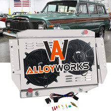 4 Row Radiatorshroudfanrelay For 1972-1988 Jeep Cherokee Wagoneer J-series V8