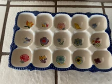 Deviled Egg Dish 15 Flowered Cups. Easter egg display