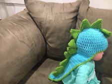 Infant/Toddler Stegosaurus Crocheted/Knitted Hat
